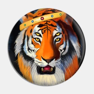Double Eyed Tiger King Head Pin