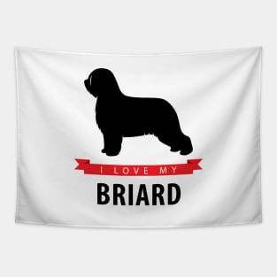 I Love My Briard Tapestry