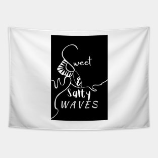 Dark Sweet Sun and Salty Waves Tapestry