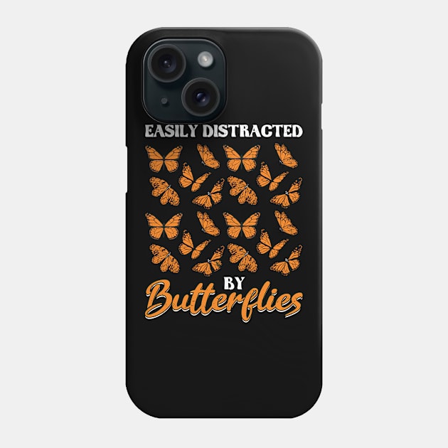 Easily Distracted By Butterflies Monarch Butterfly Phone Case by Peco-Designs