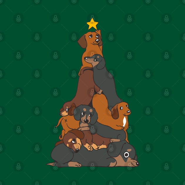 Christmas Tree Dachshund by huebucket