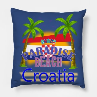 Paradise Beach Croatia Vacation Holidays Pillow