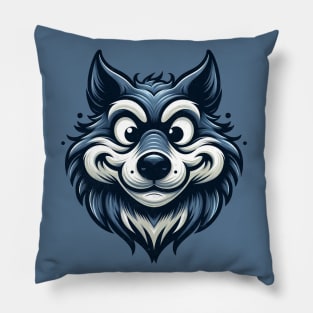 Crazy Wolf Funny Pillow