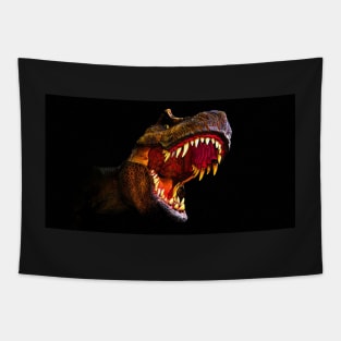 T rex face mask design A Tapestry