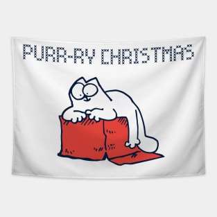 Simon's Cat Purry Christmas Tapestry