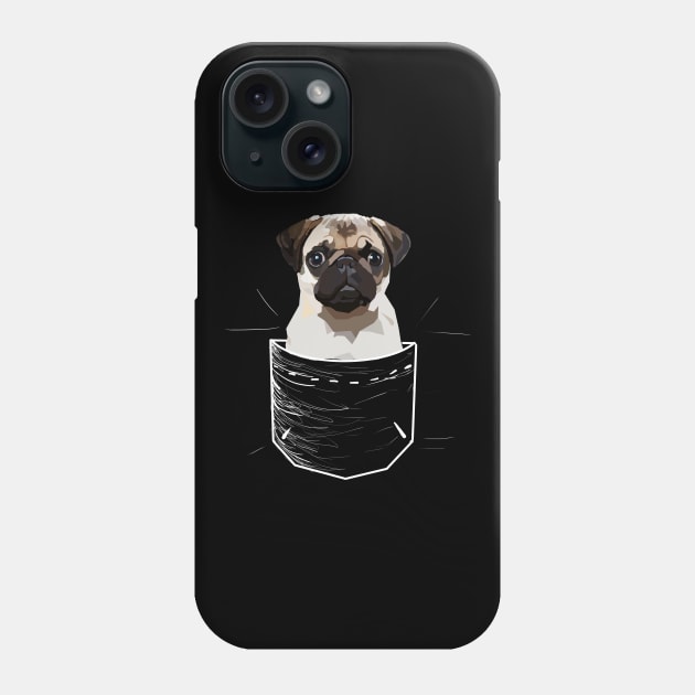 Pug in a Pocket Phone Case by Barrel93