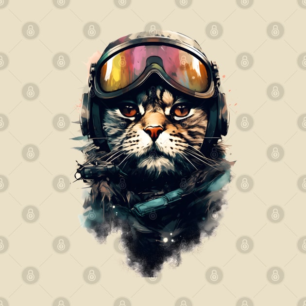 Aviator Cat - Pilot Cat by ArtisticCorner
