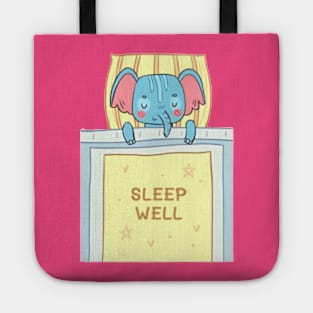 Sleep well little elephant s Tote