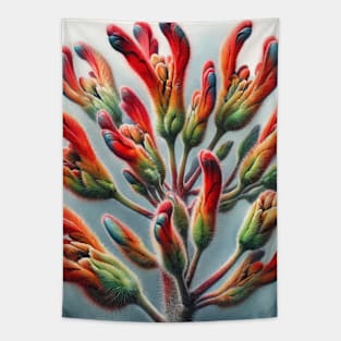 Vibrant Kangaroo Paw Decor - Watercolor Flower Tapestry