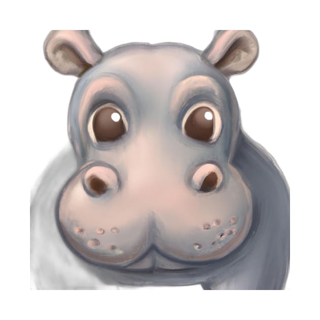 Cute Hippopotamus Drawing by Play Zoo