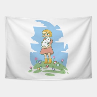 Kid Bunny Easter   P R t shirt Tapestry