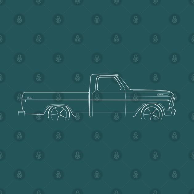 1971 Ford F-100 Pickup - profile stencil, white by mal_photography