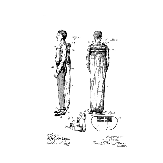 Parachute Vintage Patent Hand Drawing by TheYoungDesigns