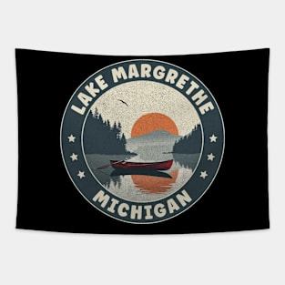 Lake Margrethe Michigan Sunset Tapestry