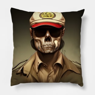 Skull Taxi Driver Pillow