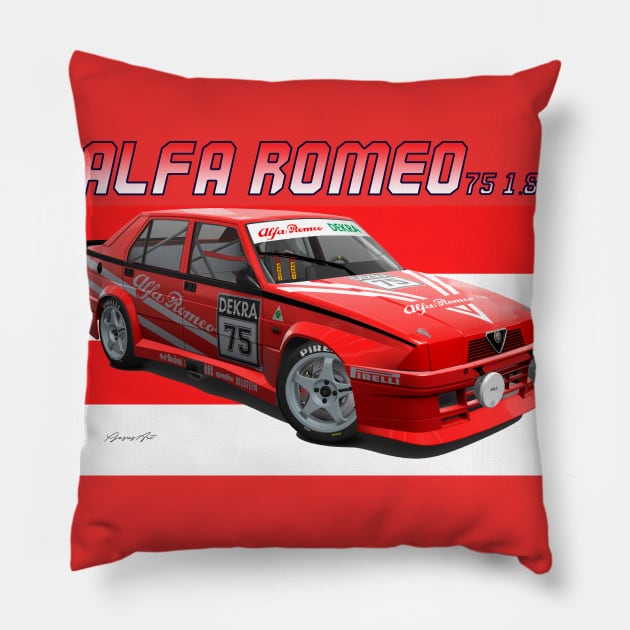 Alfa Romeo 75 Pillow by PjesusArt