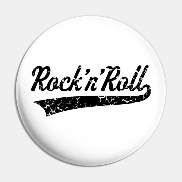 Rock 'n' Roll Vintage (Black) Pin by MrFaulbaum