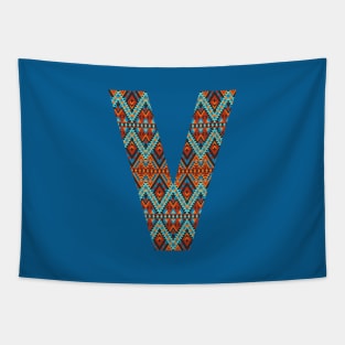 Letter V- boho design Tapestry