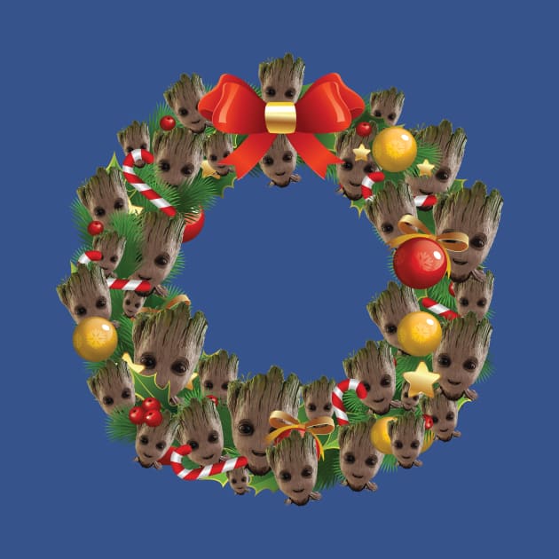 Baby Groot Guardians Of The Galaxy Multiface Christmas Wreath by Rebus28