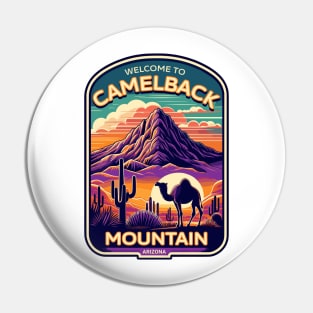 Arizona Sunset Camelback Mountain Vintage Pin