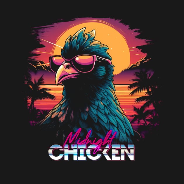 Midnight Chicken - Vaporwave - Synthwave Aesthetic by NeonOverdrive