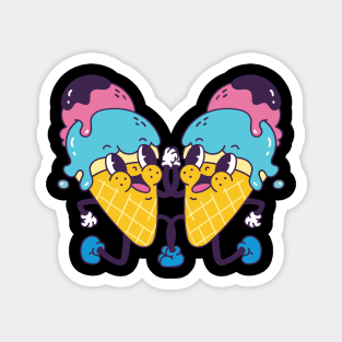 Ice cream cone cartoon Magnet