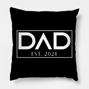 Dad Est. 2024 Expect Baby New Father Daddy 2024 Pillow