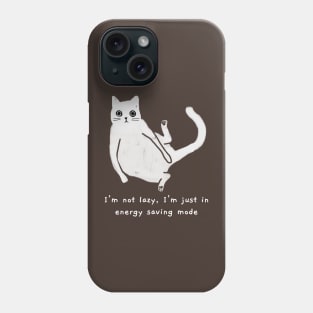 Not lazy (white caption) Phone Case