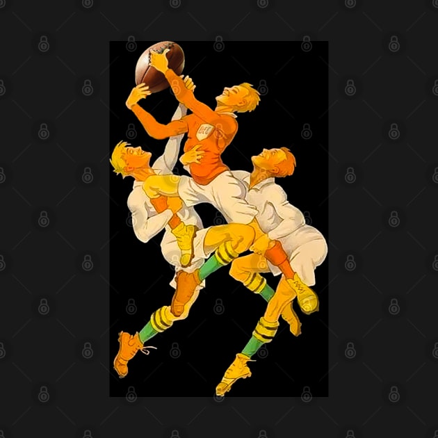 Vintage Rugby Leap by ArtShare