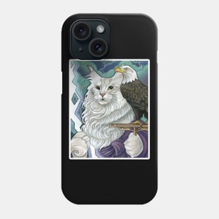 Cat Zeus - White Outlined Version Phone Case