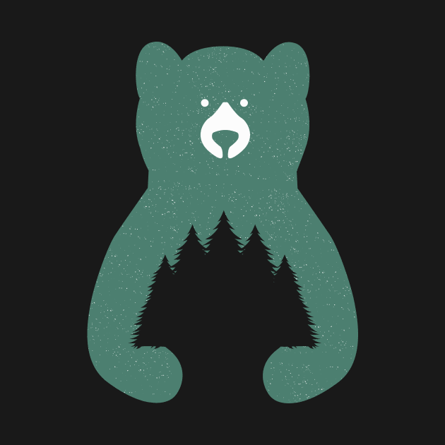 cute bear hugging trees by teemarket