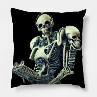 skeleton punk Pillow