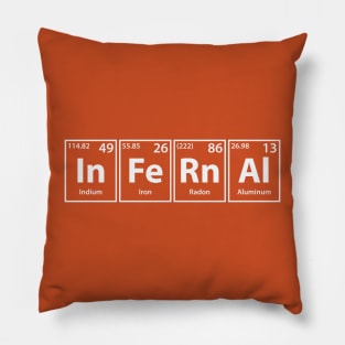 Infernal (In-Fe-Rn-Al) Periodic Elements Spelling Pillow