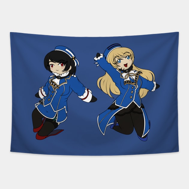Heavy Cruiser Sisters Tapestry by amarysdesigns