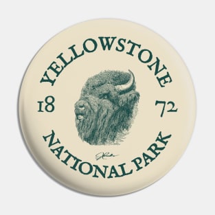 Yellowstone National Park, Tough Old Bison Pin