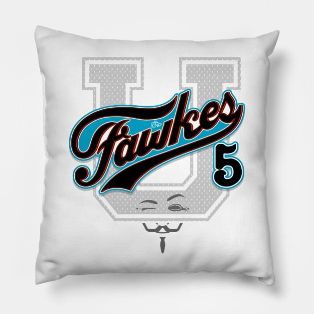 Guy Fawkes University Pillow by TaizTeez