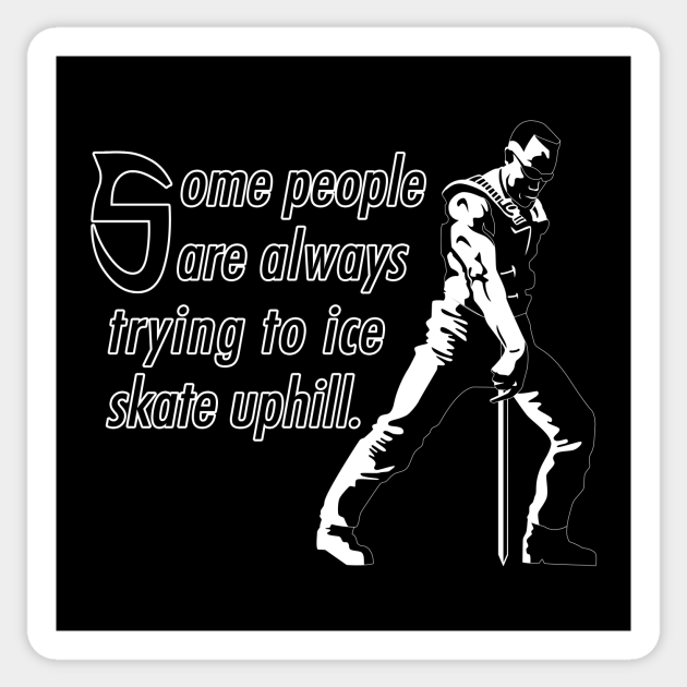 Ice Skate Uphill Censored Blade Sticker Teepublic