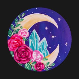 Crystal Floral Moon T-Shirt