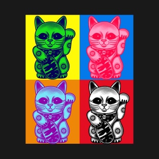 Manekineko Pop Art Style T-Shirt