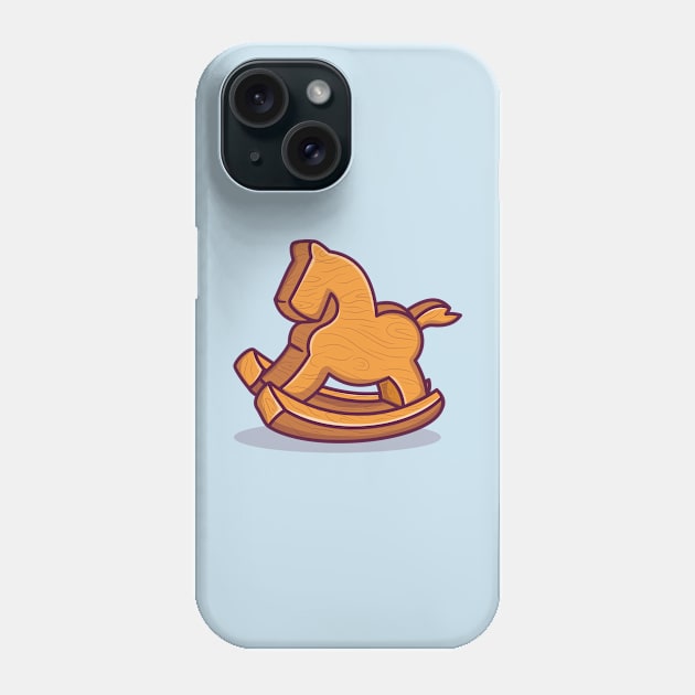 Wooden Horse Cartoon Phone Case by Catalyst Labs