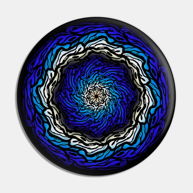 Blue kaleidoscope mandala design Pin by DaveDanchuk