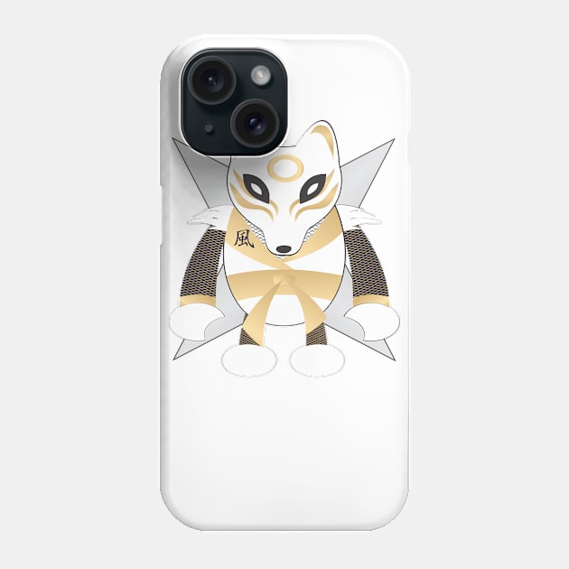 White Fox Ninja Phone Case by crystalkabuki