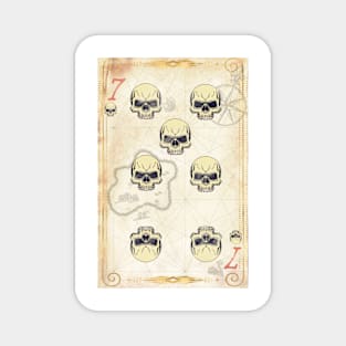 7 of Skulls Magnet