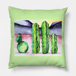 Pickled Cactus and Friend Pillow