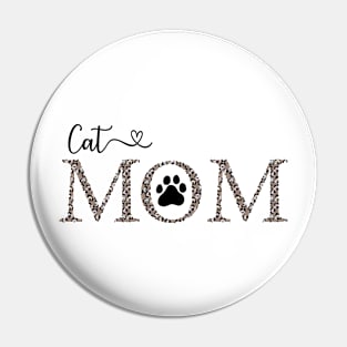 Cat mom brown Pin