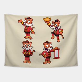 2022 Chinese New Year Cute Tiger Sticker Pack Tapestry