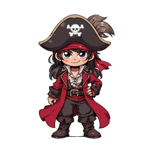 Cute Happy Cartoon Pirate Buchaneer Boy T-Shirt