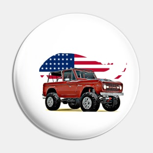 Bronco USA Print Pin