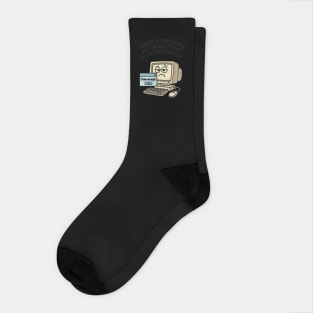 Funny Computer quote Socks