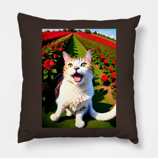 Selfie cat - Modern digital art Pillow